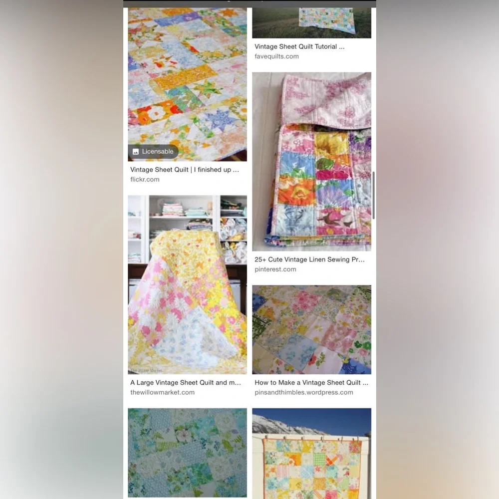 Vintage Queen Bed Sheet And Pillow Case - Picture 7 of 8